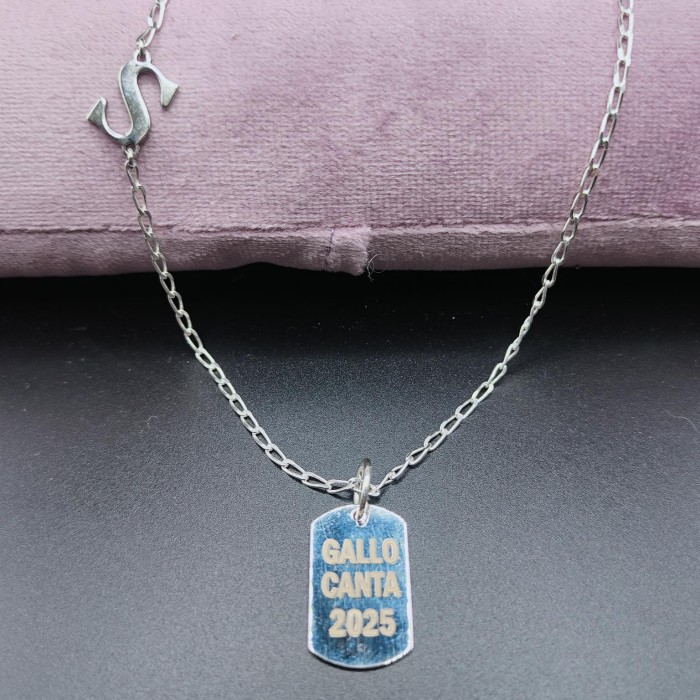 Imagen de Colgante con chapa e inicial