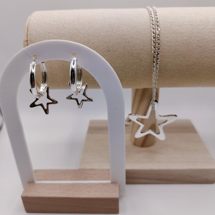 Imagen 3 de Conjunto de colgante y pendientes de Estrella de diseño
