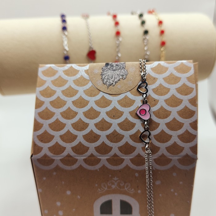 Imagen 2 de Pulseras con piedritas o corazones de colores